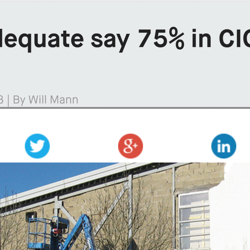 Industry article: CIOB on inadequate Quality Management